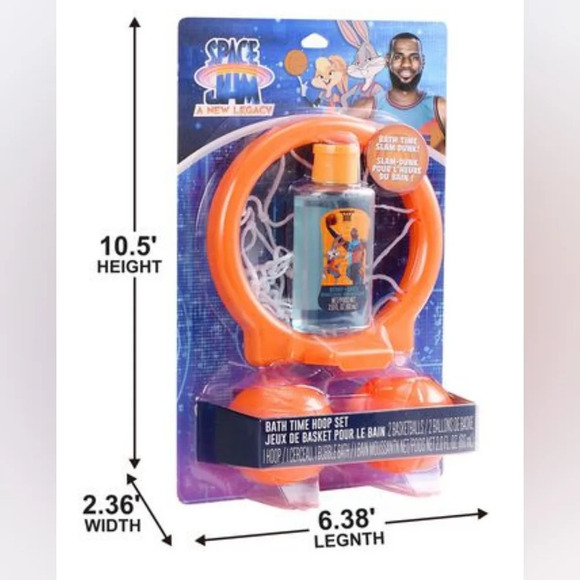 ⭐️3/ $30⭐️ Space Jam Bath Time Slam Dunk Hoop Set Fun Bubble Bath - Picture 12 of 12
